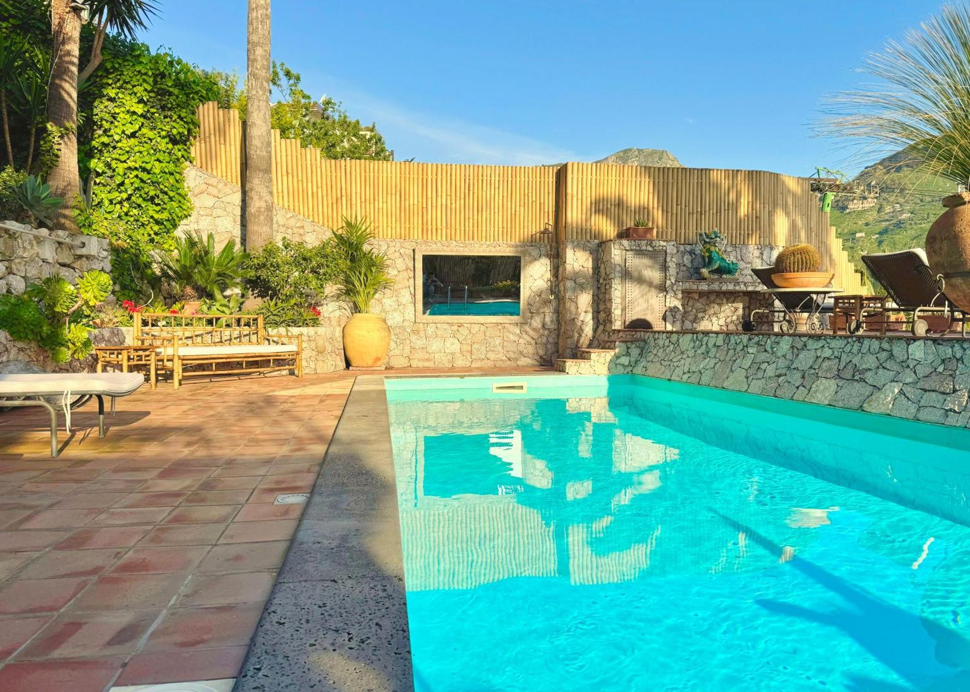 Villa Lou Taormina Private Villa With Panoramic Sea View Pool المظهر الخارجي الصورة
