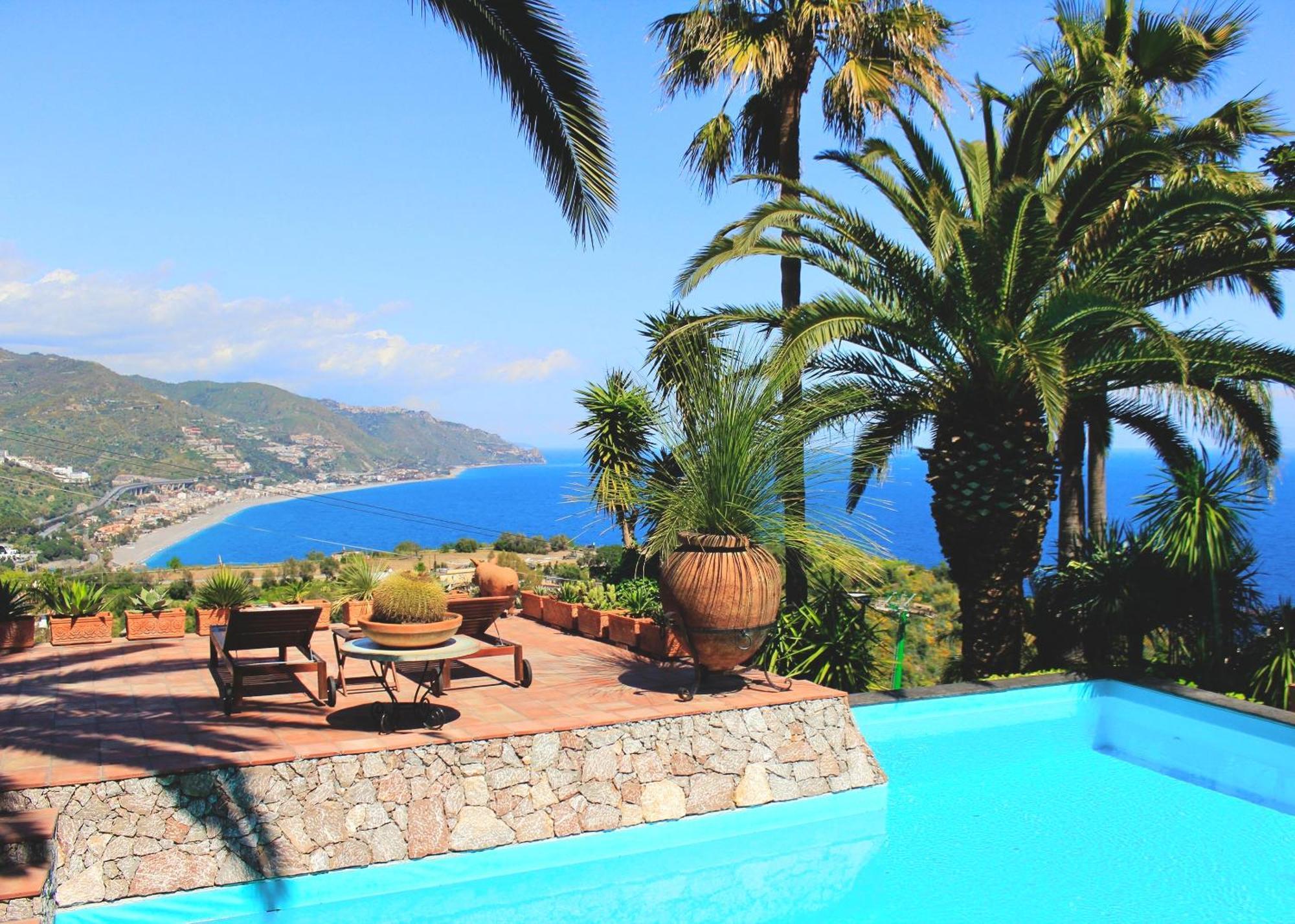 Villa Lou Taormina Private Villa With Panoramic Sea View Pool المظهر الخارجي الصورة